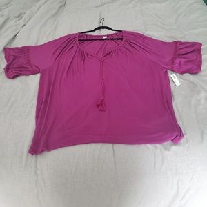 Peasant blouse style top, cotton